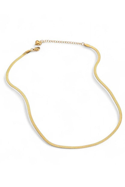 Stainless Steel Herringbone Chain Necklace