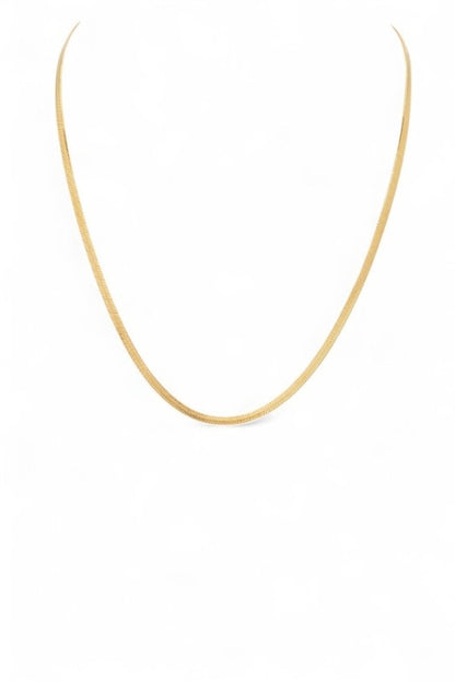 Stainless Steel Herringbone Chain Necklace